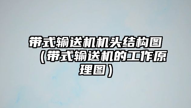 帶式輸送機(jī)機(jī)頭結(jié)構(gòu)圖（帶式輸送機(jī)的工作原理圖）