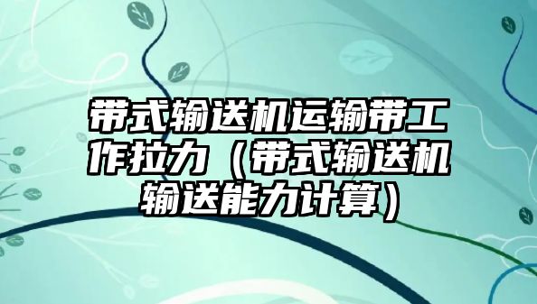 帶式輸送機(jī)運(yùn)輸帶工作拉力（帶式輸送機(jī)輸送能力計(jì)算）