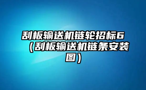 刮板輸送機鏈輪招標(biāo)6（刮板輸送機鏈條安裝圖）