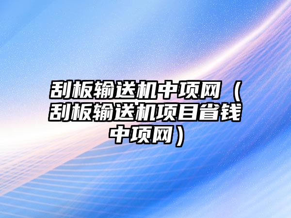 刮板輸送機中項網(wǎng)（刮板輸送機項目省錢中項網(wǎng)）