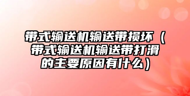 帶式輸送機(jī)輸送帶損壞（帶式輸送機(jī)輸送帶打滑的主要原因有什么）