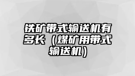 鐵礦帶式輸送機有多長（煤礦用帶式輸送機）