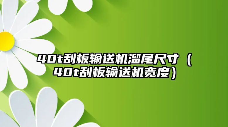 40t刮板輸送機溜尾尺寸（40t刮板輸送機寬度）