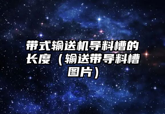 帶式輸送機(jī)導(dǎo)料槽的長(zhǎng)度（輸送帶導(dǎo)料槽圖片）