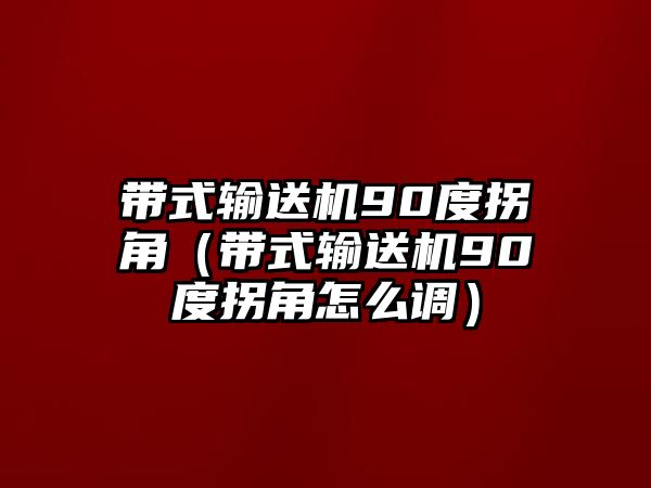 帶式輸送機(jī)90度拐角（帶式輸送機(jī)90度拐角怎么調(diào)）