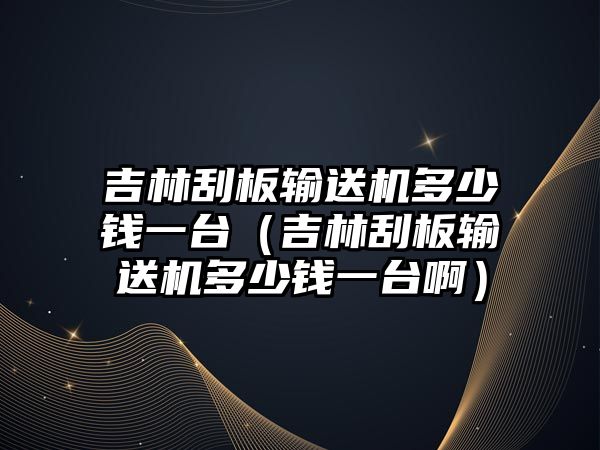 吉林刮板輸送機(jī)多少錢一臺(tái)（吉林刮板輸送機(jī)多少錢一臺(tái)?。? class=