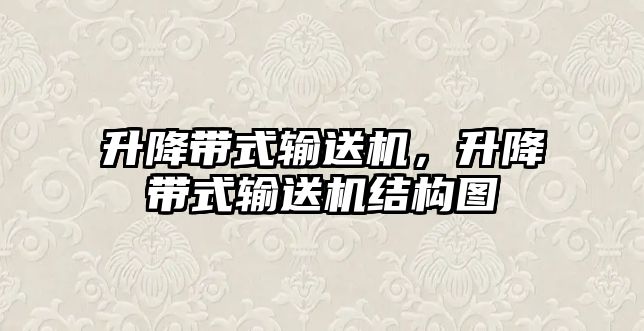 升降帶式輸送機，升降帶式輸送機結(jié)構(gòu)圖