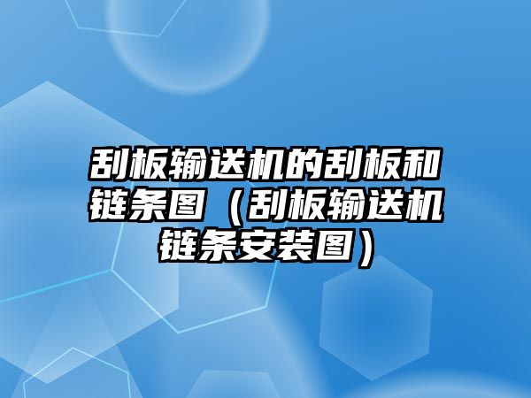 刮板輸送機(jī)的刮板和鏈條圖（刮板輸送機(jī)鏈條安裝圖）