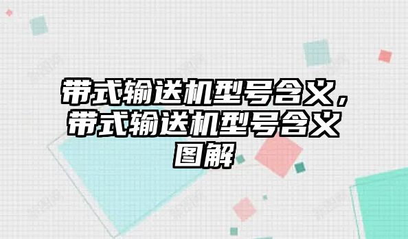 帶式輸送機(jī)型號(hào)含義，帶式輸送機(jī)型號(hào)含義圖解