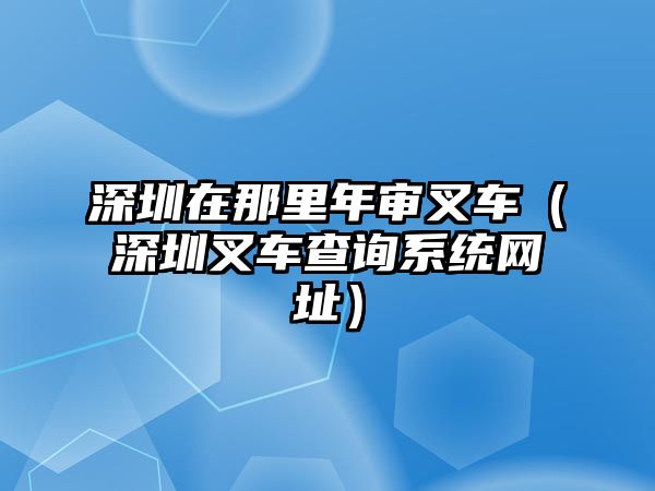 深圳在那里年審叉車（深圳叉車查詢系統(tǒng)網(wǎng)址）