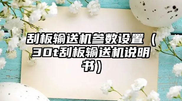 刮板輸送機參數(shù)設置（30t刮板輸送機說明書）