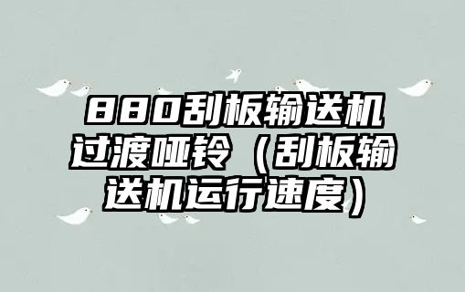 880刮板輸送機過渡啞鈴（刮板輸送機運行速度）