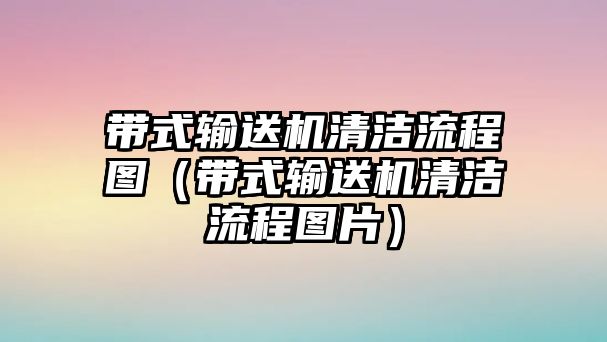 帶式輸送機清潔流程圖（帶式輸送機清潔流程圖片）