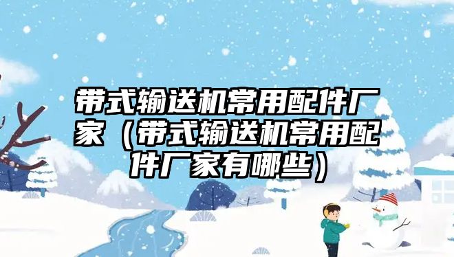 帶式輸送機(jī)常用配件廠家（帶式輸送機(jī)常用配件廠家有哪些）