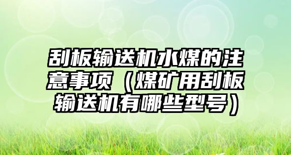 刮板輸送機水煤的注意事項（煤礦用刮板輸送機有哪些型號）