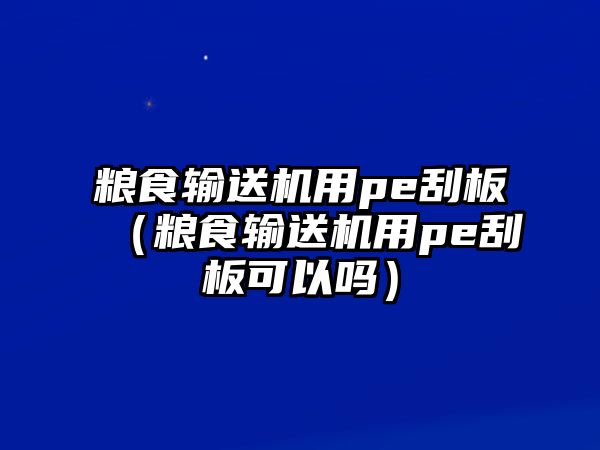 糧食輸送機(jī)用pe刮板（糧食輸送機(jī)用pe刮板可以嗎）