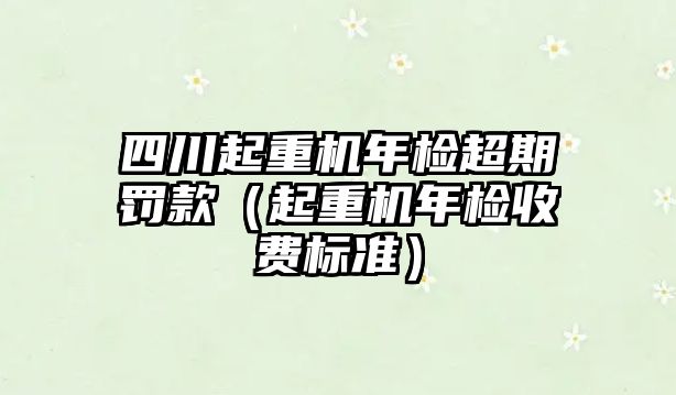 四川起重機年檢超期罰款（起重機年檢收費標準）