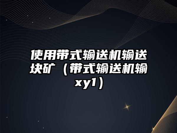 使用帶式輸送機輸送塊礦（帶式輸送機輸xy1）