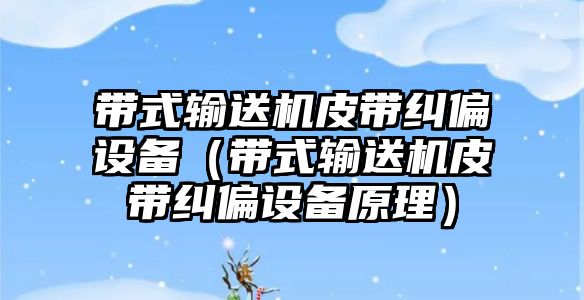 帶式輸送機皮帶糾偏設(shè)備（帶式輸送機皮帶糾偏設(shè)備原理）