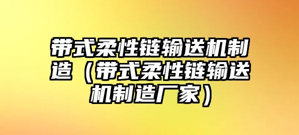 帶式柔性鏈輸送機(jī)制造（帶式柔性鏈輸送機(jī)制造廠家）