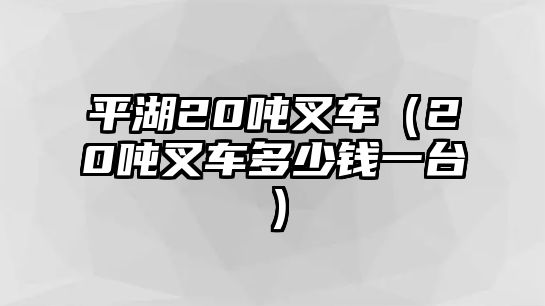 平湖20噸叉車（20噸叉車多少錢一臺）