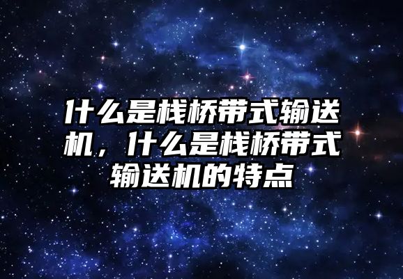 什么是棧橋帶式輸送機(jī)，什么是棧橋帶式輸送機(jī)的特點(diǎn)