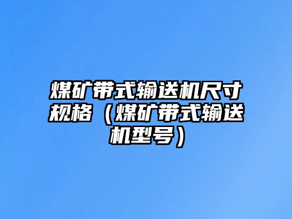 煤礦帶式輸送機尺寸規(guī)格（煤礦帶式輸送機型號）