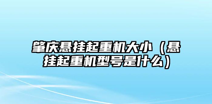 肇慶懸掛起重機(jī)大小（懸掛起重機(jī)型號是什么）