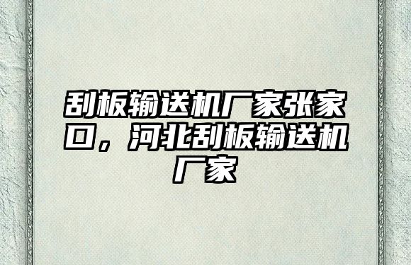 刮板輸送機廠家張家口，河北刮板輸送機廠家