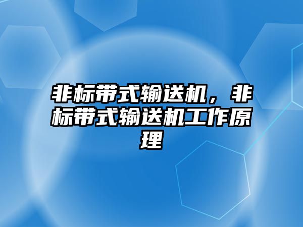 非標帶式輸送機，非標帶式輸送機工作原理