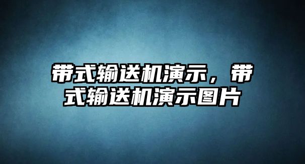 帶式輸送機(jī)演示，帶式輸送機(jī)演示圖片