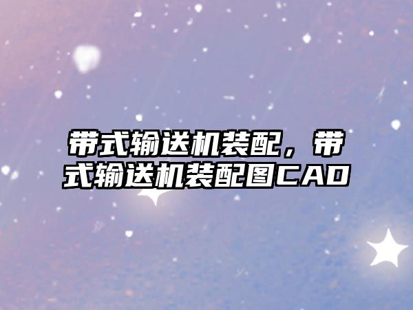 帶式輸送機裝配，帶式輸送機裝配圖CAD