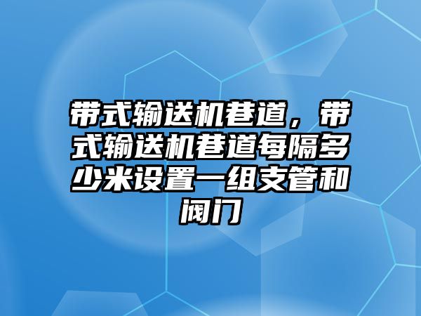 帶式輸送機巷道，帶式輸送機巷道每隔多少米設(shè)置一組支管和閥門