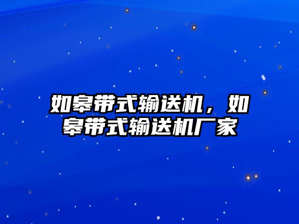 如皋帶式輸送機，如皋帶式輸送機廠家