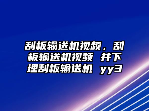 刮板輸送機(jī)視頻，刮板輸送機(jī)視頻 井下埋刮板輸送機(jī) yy3